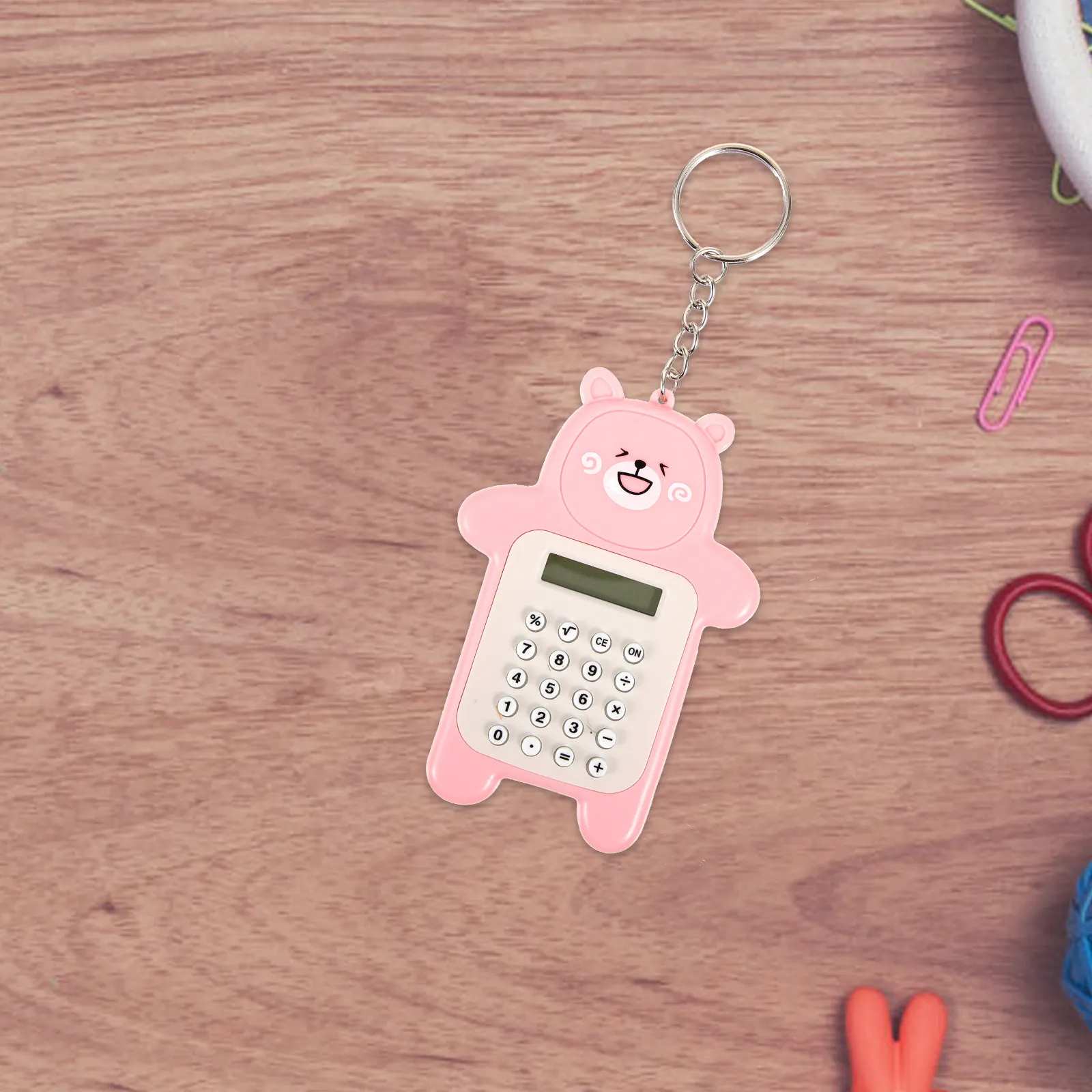 Mini Cartoon Bear Calculator Keychain Portable Hanging Calculator Decorative Pendant Student Basic Computing Tool Office
Mini Cartoon Bear Calculator Keychain Portable Hanging Calculator Decorative Pendant Student Basic Computing Tool Office