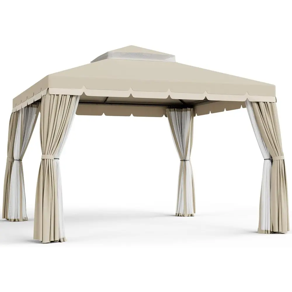10x10 Outdoor Patio Garden Gazebo with Mosquito Netting and Double Square Top for Weddings and Events
10x10 Outdoor Patio Garden Gazebo with Mosquito Netting and Double Square Top for Weddings and Events