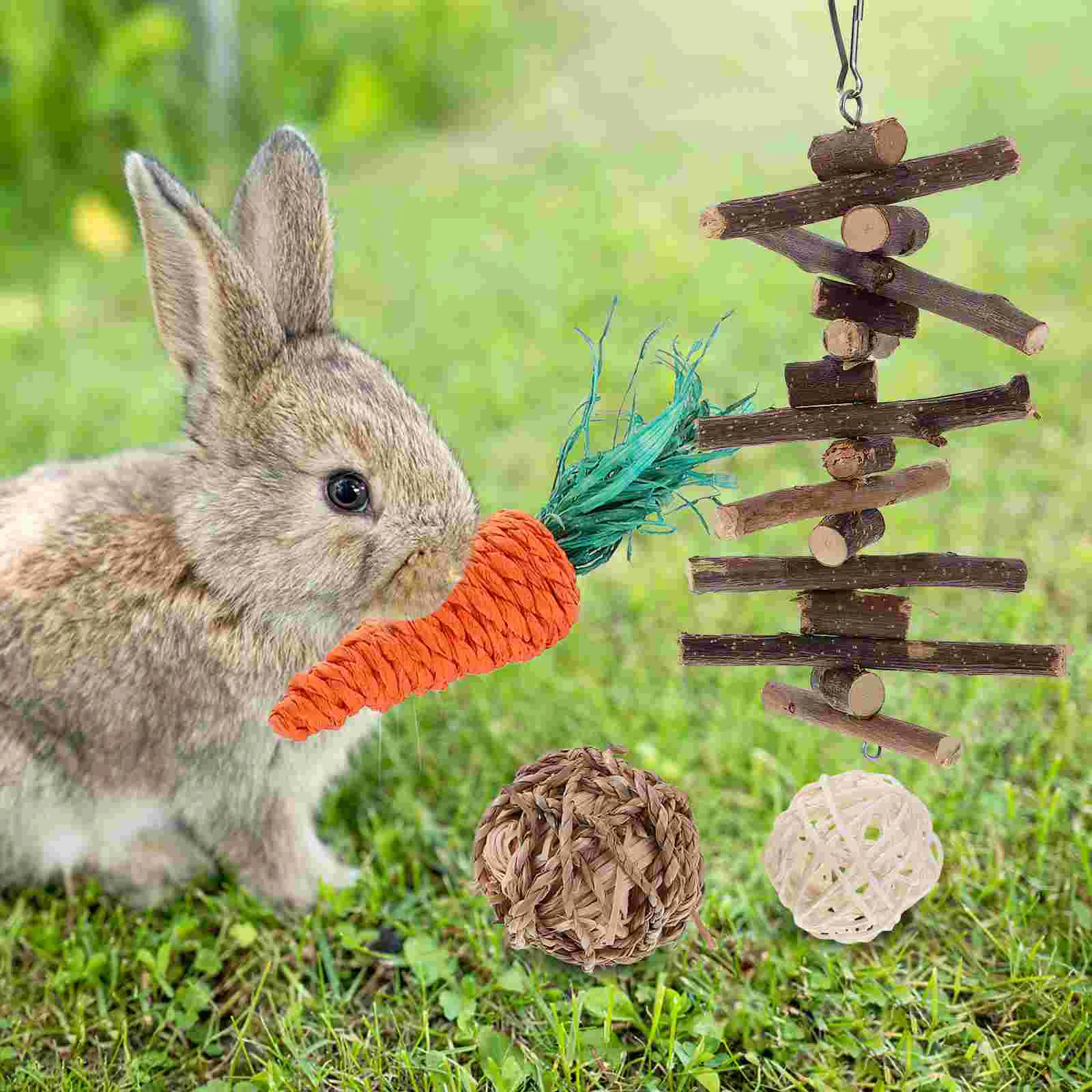 Hamster Toy Grass Ball Guinea Pig Toys Rat Cage Accessories Natural Pet Wood for Chew
Hamster Toy Grass Ball Guinea Pig Toys Rat Cage Accessories Natural Pet Wood for Chew