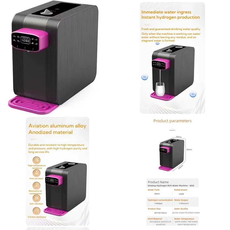 Water Generator for Home and Office SPE PEM Rich Water Dispenser
Water Generator for Home and Office SPE PEM Rich Water Dispenser