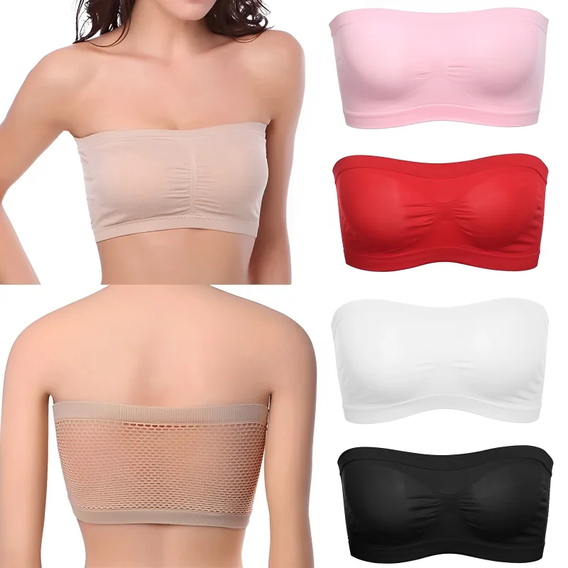 Womens Breathable Sports Underwear Solid Color Strapless Hollow Back Bra Invisible Bra Underwear Seamless Bra Sports Tube Top
Womens Breathable Sports Underwear Solid Color Strapless Hollow Back Bra Invisible Bra Underwear Seamless Bra Sports Tube Top