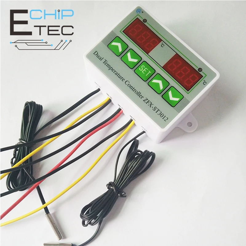1pcs ST3012 AC 110-220V DC 12V 24V Microcomputer Electronic Temperature Controller Switch Dual Temperature Control Dual Probe
1pcs ST3012 AC 110-220V DC 12V 24V Microcomputer Electronic Temperature Controller Switch Dual Temperature Control Dual Probe