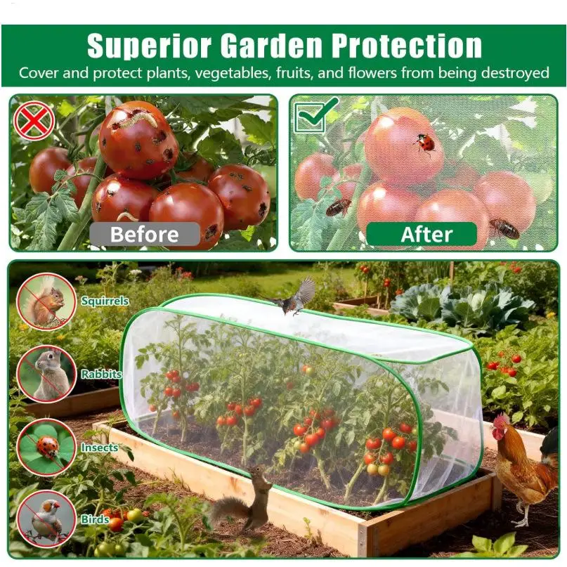 Garden Bed Cover Foldable 3.94x1.97ft Fine Mesh Raised Bed Protector Tent For Fruits Vegetables Flowers Seedlings Crop Raised
Garden Bed Cover Foldable 3.94x1.97ft Fine Mesh Raised Bed Protector Tent For Fruits Vegetables Flowers Seedlings Crop Raised