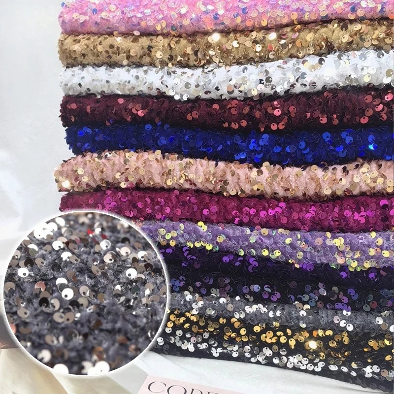 Осенне-зимняя эластичная бархатная ткань, утолщенная и зашифрованная ткань с блестками 5 мм, ткань для шитья платья, головной убор своими руками, скатерть
Осенне-зимняя эластичная бархатная ткань, утолщенная и зашифрованная ткань с блестками 5 мм, ткань для шитья платья, головной убор своими руками, скатерть