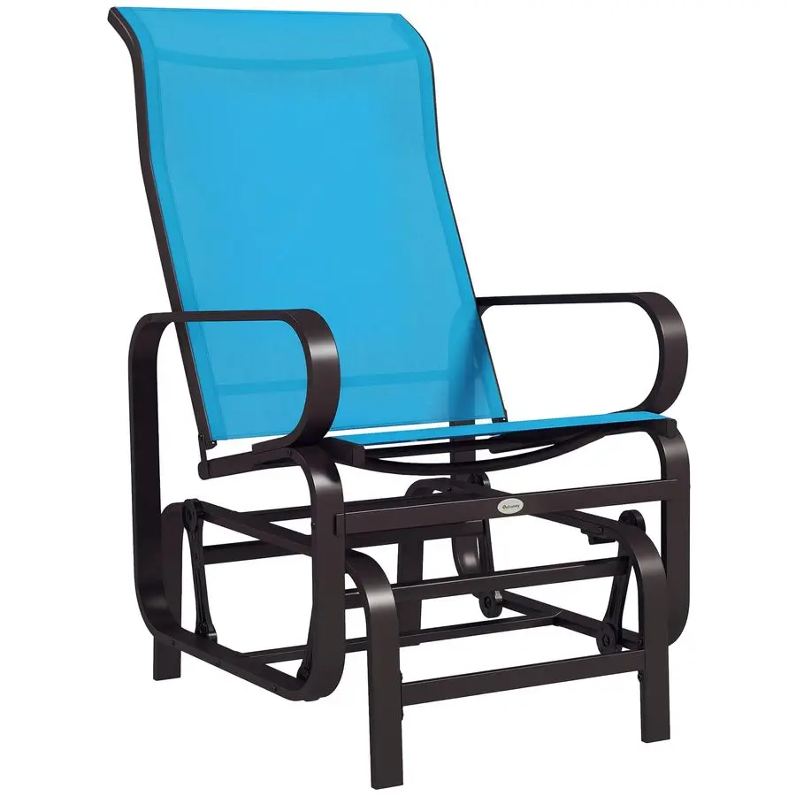 Outdoor Glider Chair, Gliders for Outside Patio with Smooth Gliding Mechanism and Lightweight Construction for Backyard, Blue
Outdoor Glider Chair, Gliders for Outside Patio with Smooth Gliding Mechanism and Lightweight Construction for Backyard, Blue