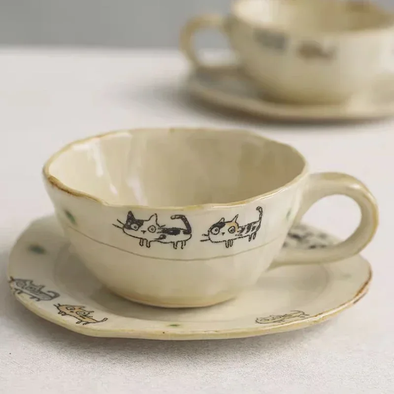 NewCute Cat Ceramic Water Cup Japanese Exquisite Mug Disc Set Couple Coffee Cup Home Office Afternoon Tea Milk Oatmeal Juice Cup
NewCute Cat Ceramic Water Cup Japanese Exquisite Mug Disc Set Couple Coffee Cup Home Office Afternoon Tea Milk Oatmeal Juice Cup