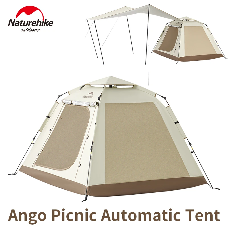 Naturehike Ango Automatic Tent 3-4 People Family Camping Outdoor Picnic Silver Black Coating Sunscreen Waterproof with Canopy
Naturehike Ango Automatic Tent 3-4 People Family Camping Outdoor Picnic Silver Black Coating Sunscreen Waterproof with Canopy