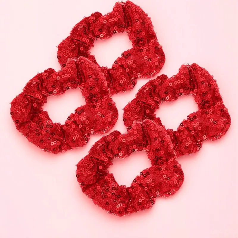 4Pcs Sequin Hair Rings Bright Stylish Scrunchies for Party Christmas Wedding Daily Wear Accessories Hair Rings
4Pcs Sequin Hair Rings Bright Stylish Scrunchies for Party Christmas Wedding Daily Wear Accessories Hair Rings