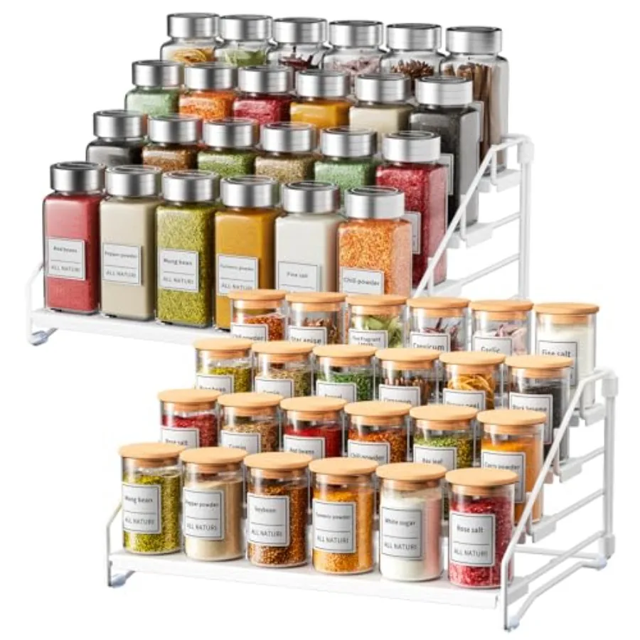 Spice Rack Organizer for Cabinet, 4 Tier Spice Organization for Cabinet Easy Visibility, Tierd Spice Rack Seasoning Organizer f
Spice Rack Organizer for Cabinet, 4 Tier Spice Organization for Cabinet Easy Visibility, Tierd Spice Rack Seasoning Organizer f