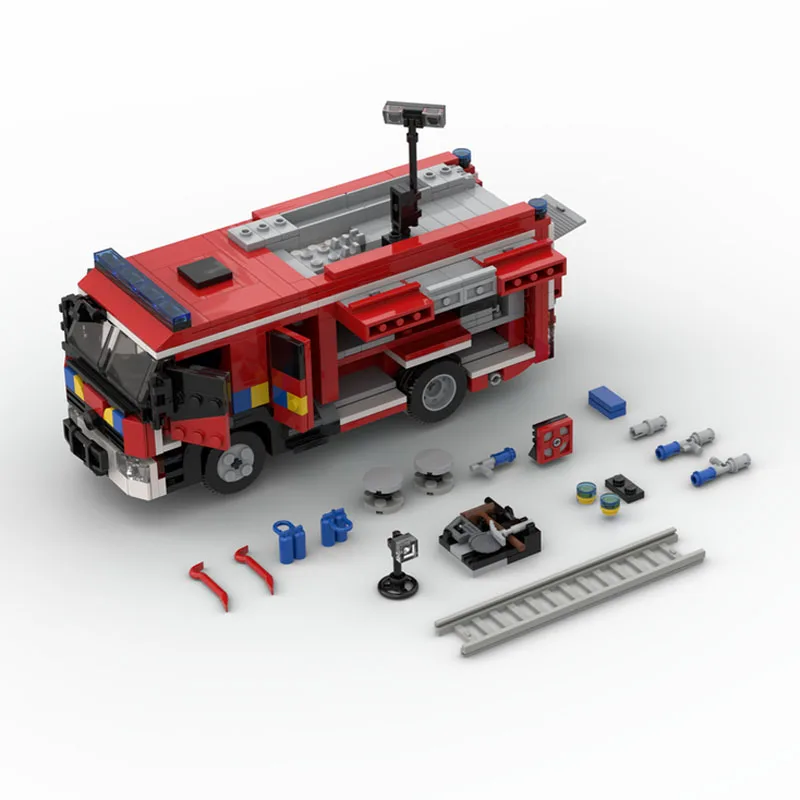 MOC-48615 Urban Traffic Rescue Fire Truck Building Block Model, 626 Pieces, Adult Birthday, Educational, New Year Toy Gift
MOC-48615 Urban Traffic Rescue Fire Truck Building Block Model, 626 Pieces, Adult Birthday, Educational, New Year Toy Gift