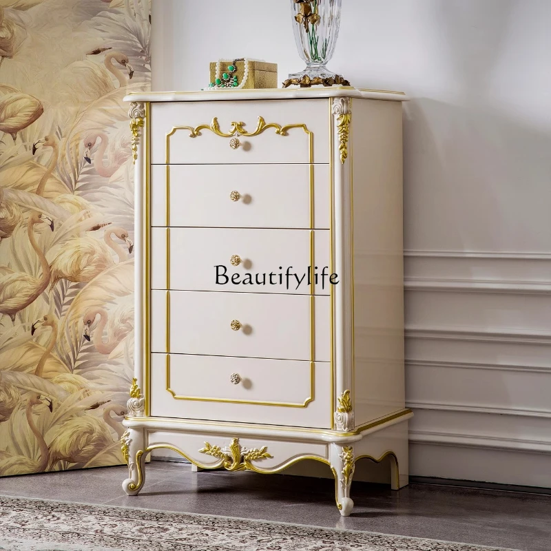 French retro chest of drawers luxury European villa living room high-end solid wood storage side cabinet drawer
French retro chest of drawers luxury European villa living room high-end solid wood storage side cabinet drawer