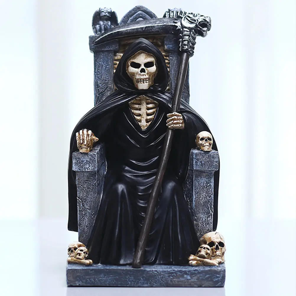 1Pcs Resin Skull Throne Decor Detailed Halloween Decoration for Tabletop Home Haunted House Party Atmosphere Enhancer
1Pcs Resin Skull Throne Decor Detailed Halloween Decoration for Tabletop Home Haunted House Party Atmosphere Enhancer