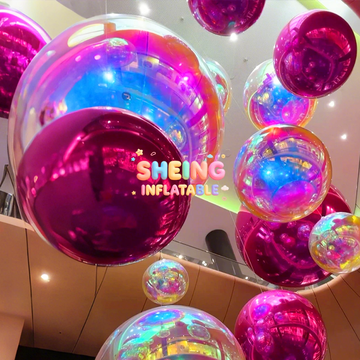Iridescent Inflatable Mirror Ball Pink Big Shiny Balls Giant Mirror Sphere For Wedding Nightclub Decoration
Iridescent Inflatable Mirror Ball Pink Big Shiny Balls Giant Mirror Sphere For Wedding Nightclub Decoration