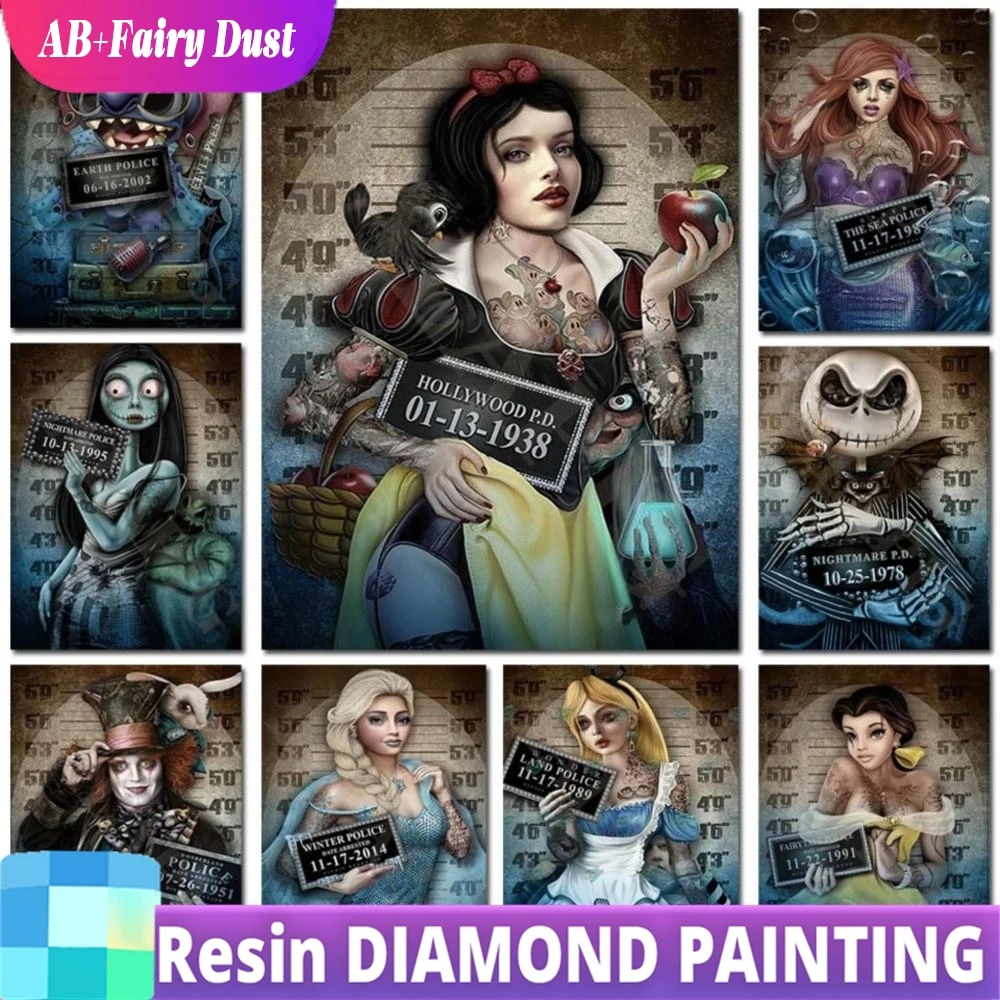 Resin AB Fairy Dust Horror Princess Disney Characters Diamond Painting Mosaic 5D DIY Cross Stitch Kits Halloween Home Decoration
Resin AB Fairy Dust Horror Princess Disney Characters Diamond Painting Mosaic 5D DIY Cross Stitch Kits Halloween Home Decoration