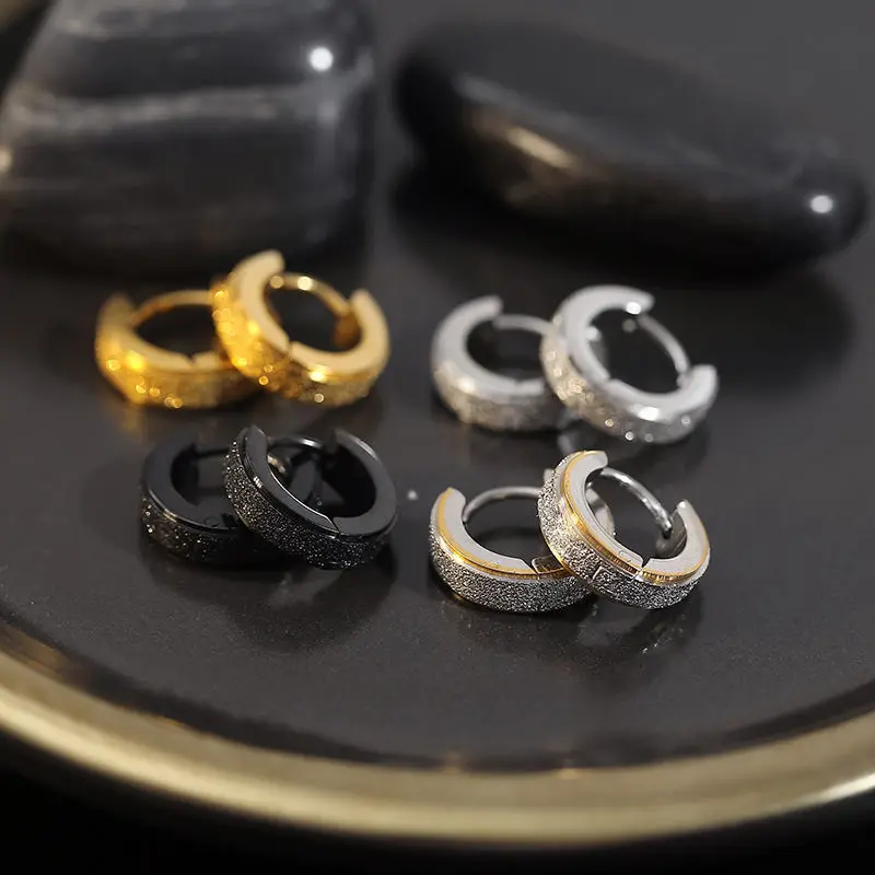 Hip Hop Frosted Hoop Earrings for Men Boys,Never Fade Stainless Steel Huggies Hoop Earrings,Casual Trendy Jewelry
Hip Hop Frosted Hoop Earrings for Men Boys,Never Fade Stainless Steel Huggies Hoop Earrings,Casual Trendy Jewelry