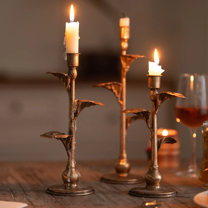 French retro old candlestick ornament living room restaurant B & B hotel decoration creative home crafts
French retro old candlestick ornament living room restaurant B & B hotel decoration creative home crafts