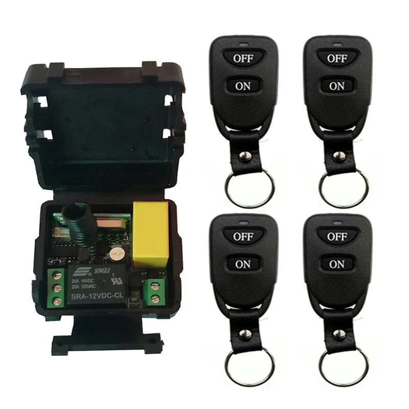 AC220V 1CH 10A Remote Control Light Switch Relay Output Radio Receiver Module and Belt buckle Transmitter / window/Garage Doors
AC220V 1CH 10A Remote Control Light Switch Relay Output Radio Receiver Module and Belt buckle Transmitter / window/Garage Doors