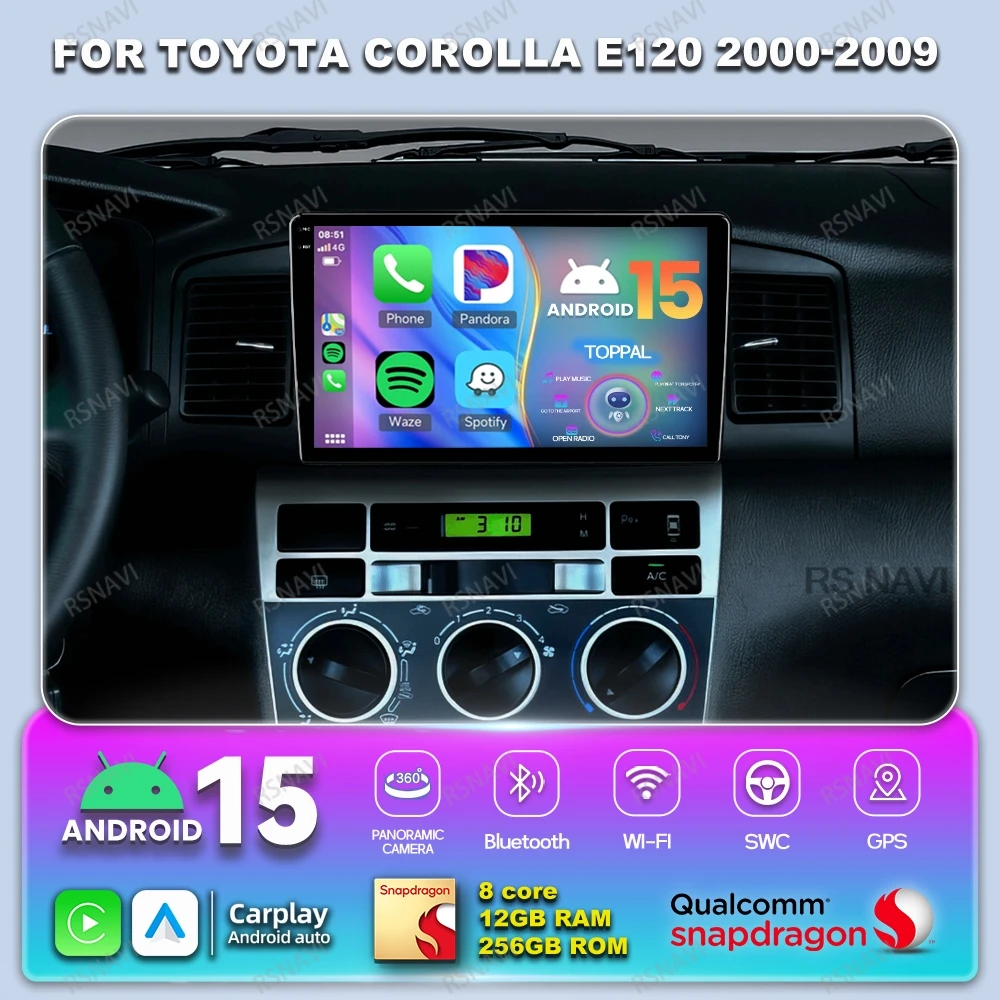 Android 15 Car Radio For Toyota Corolla E120 2000-2009 DSP Multimedia GPS Navigation Autoradio Viedo Player 4G LTE 5G WIFI QLED
Android 15 Car Radio For Toyota Corolla E120 2000-2009 DSP Multimedia GPS Navigation Autoradio Viedo Player 4G LTE 5G WIFI QLED