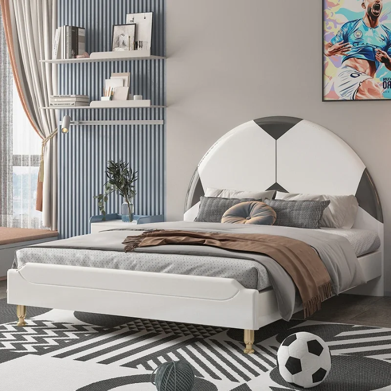 Children's bed solid wood boy simple bedroom football furniture boy single bed teenagers creative cot
Children's bed solid wood boy simple bedroom football furniture boy single bed teenagers creative cot