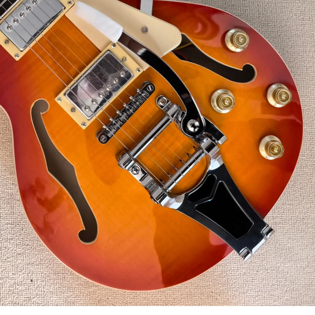 Smoked Finish Semi-Hollow Electric Guitar with Tremolo Arm Electric Guitar 6-string Free Shipping Gift Jazz L-Series
Smoked Finish Semi-Hollow Electric Guitar with Tremolo Arm Electric Guitar 6-string Free Shipping Gift Jazz L-Series