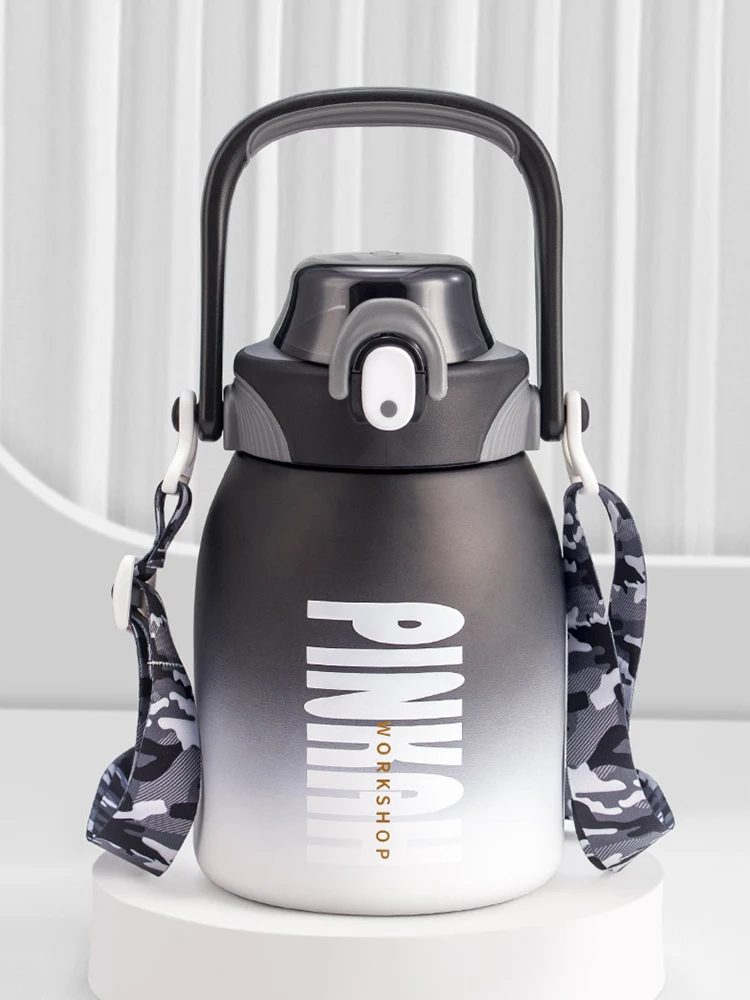Gradient Color Large Capacity 316 Stainless Steel Thermos Flask Portable Handle Double Drinking Nozzle Potbelly Water Bottle
Gradient Color Large Capacity 316 Stainless Steel Thermos Flask Portable Handle Double Drinking Nozzle Potbelly Water Bottle