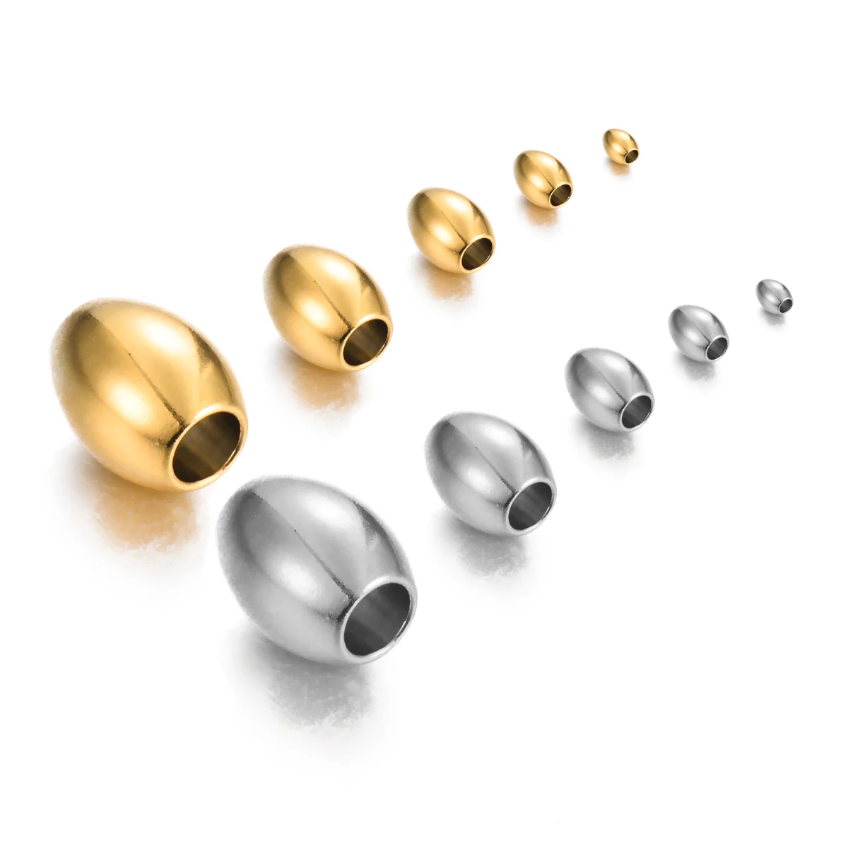 10pcs Classic Stainless Steel Spacer Oval Beads Smooth Surface Charm Making Necklace Bracelet DIY Jewelry Making Supplies
10pcs Classic Stainless Steel Spacer Oval Beads Smooth Surface Charm Making Necklace Bracelet DIY Jewelry Making Supplies