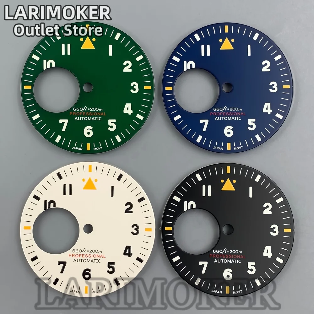LARIMOKER 29mm Black White Green Blue Dial Arabic numeral Markers Green Luminescence Suitable For NH38 Movement
LARIMOKER 29mm Black White Green Blue Dial Arabic numeral Markers Green Luminescence Suitable For NH38 Movement