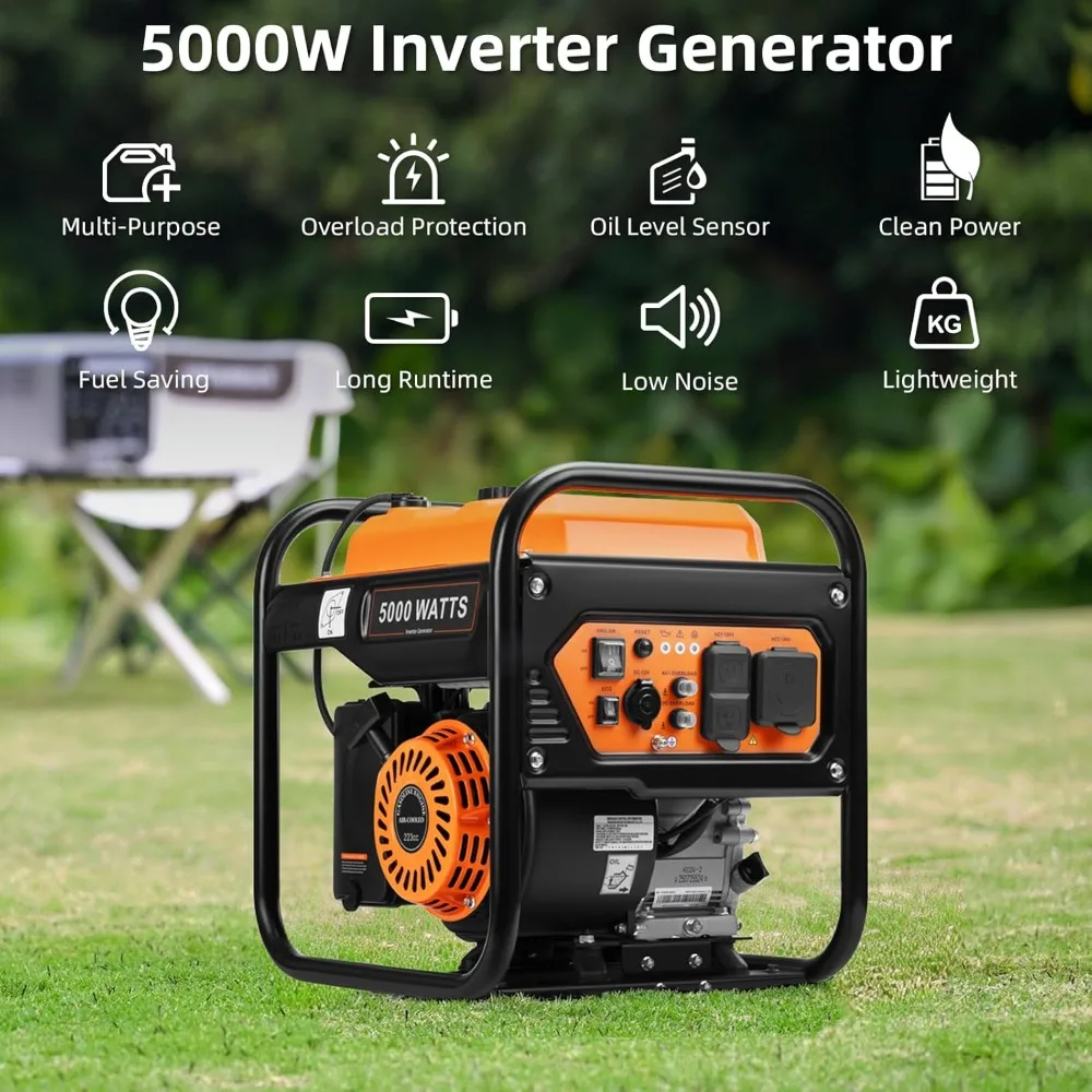 5000W Inverter Generator Gas Powered, Open Frame Generator, Portable Outdoor Power Equipment, Emergency Home, Customized
5000W Inverter Generator Gas Powered, Open Frame Generator, Portable Outdoor Power Equipment, Emergency Home, Customized