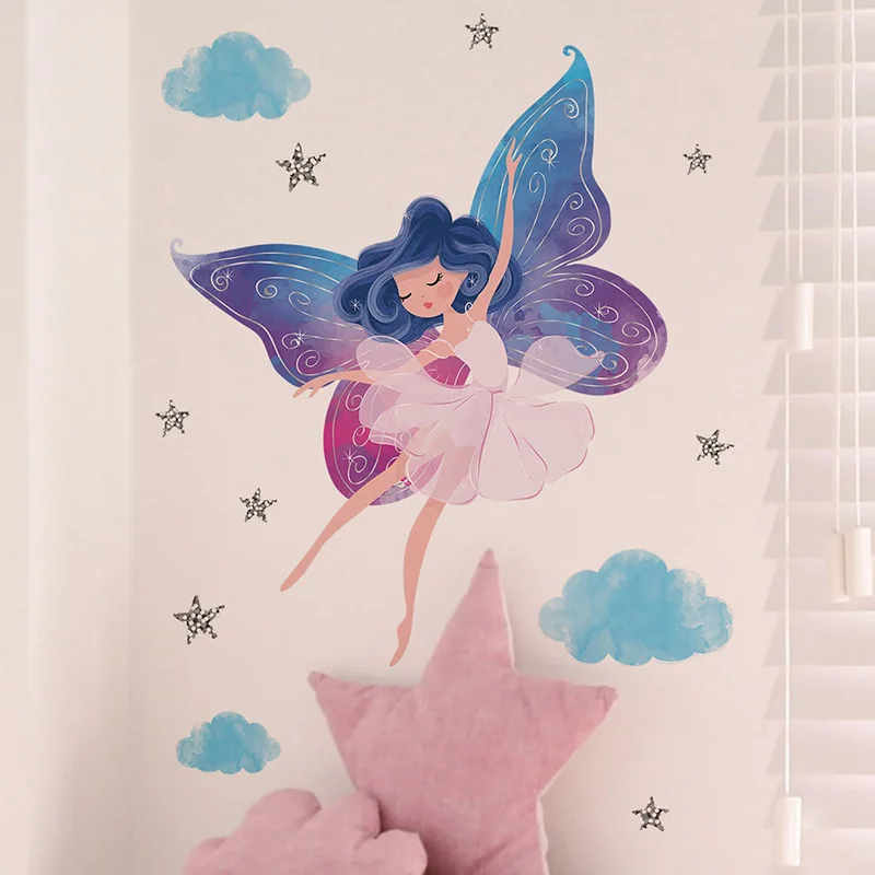 Cartoon Dream Butterfly Fairy Cloud Pattern Wall Stickers Flower Butterfly Decals for Girls Room Kids Room Wall Decoration
Cartoon Dream Butterfly Fairy Cloud Pattern Wall Stickers Flower Butterfly Decals for Girls Room Kids Room Wall Decoration