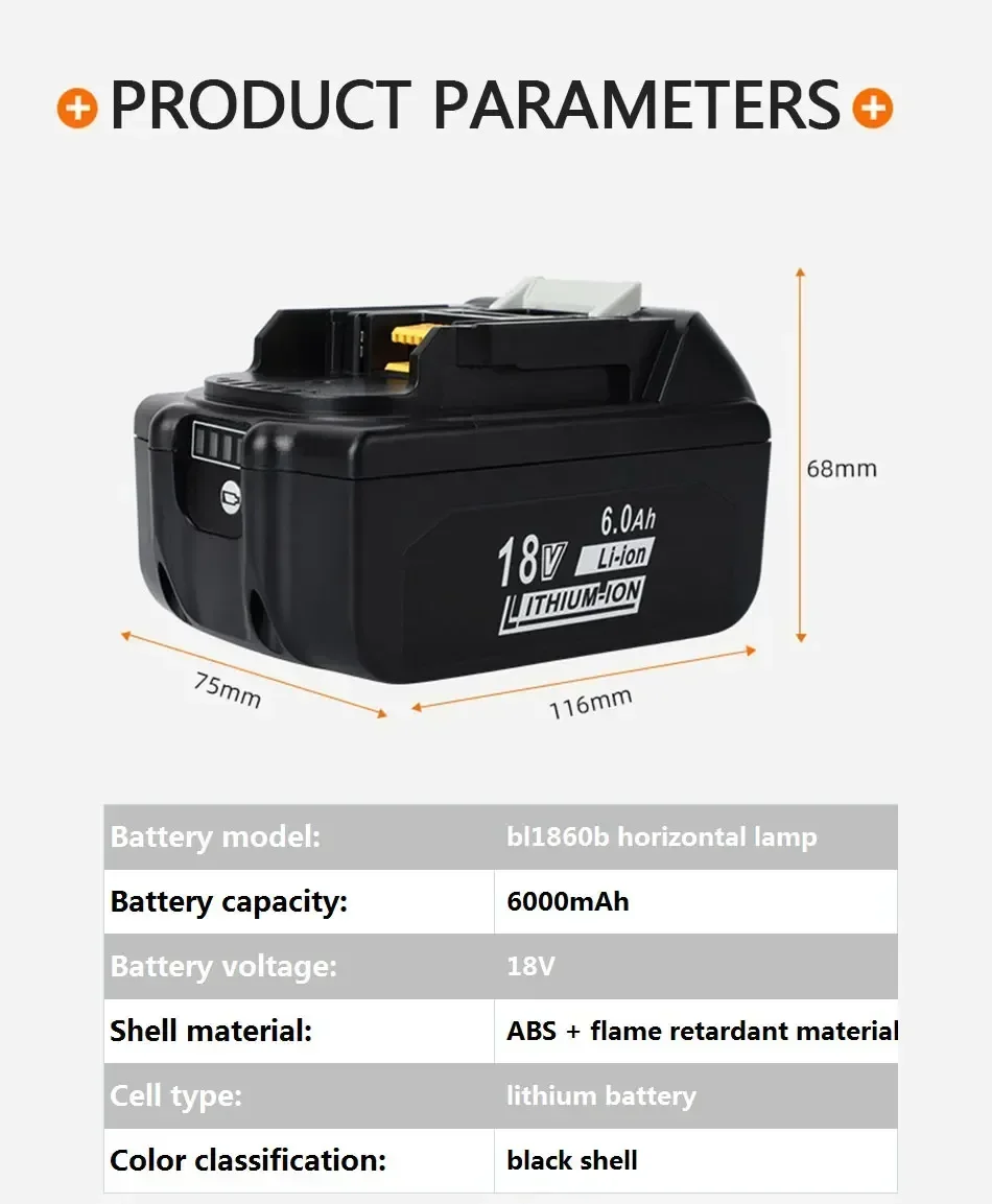 Original Quality Makita Battery Packs with 6000mAh for LXT BL1860B BL1860 BL1850 Li-ion Tools
Original Quality Makita Battery Packs with 6000mAh for LXT BL1860B BL1860 BL1850 Li-ion Tools