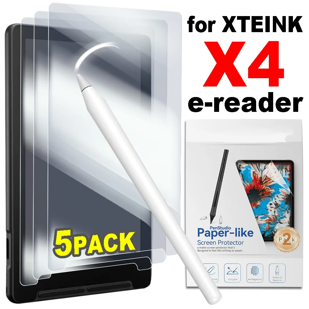 5-1Pcs Soft Paper-like Film Screen Protector for XTEINK X4 E-reader Anti-scratch Anti-fingerprint PET Full Cover Protective Film
5-1Pcs Soft Paper-like Film Screen Protector for XTEINK X4 E-reader Anti-scratch Anti-fingerprint PET Full Cover Protective Film