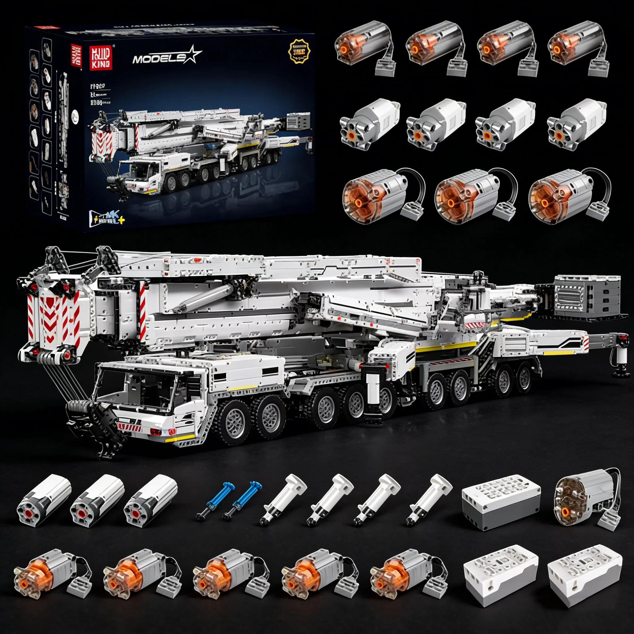 Новая серия Mold King Engineering 17007/17008: Техническая электрическая игрушка-машинка LTM 11200, кран-грузовик, модель для сборки из строительных блоков высокой сложности, DIY-конструктор, рождественский подарок
Новая серия Mold King Engineering 17007/17008: Техническая электрическая игрушка-машинка LTM 11200, кран-грузовик, модель для сборки из строительных блоков высокой сложности, DIY-конструктор, рождественский подарок