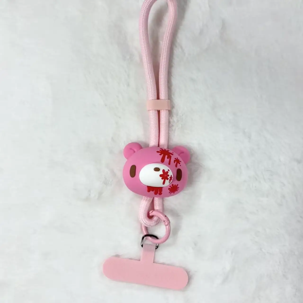 Edgy Pink Bloody Bear Phone Charm Strap - Cute yet dark design, perfect for adding a bold touch to your phone case.
Edgy Pink Bloody Bear Phone Charm Strap - Cute yet dark design, perfect for adding a bold touch to your phone case.