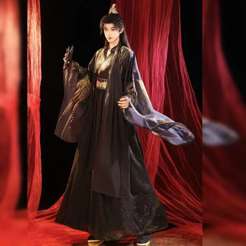 Dark Wuxia Hanfu for Male Traditional Chinese Cross Collar Printing Clothes Halloween Stage Performance Cosplay Costume Male
Dark Wuxia Hanfu for Male Traditional Chinese Cross Collar Printing Clothes Halloween Stage Performance Cosplay Costume Male