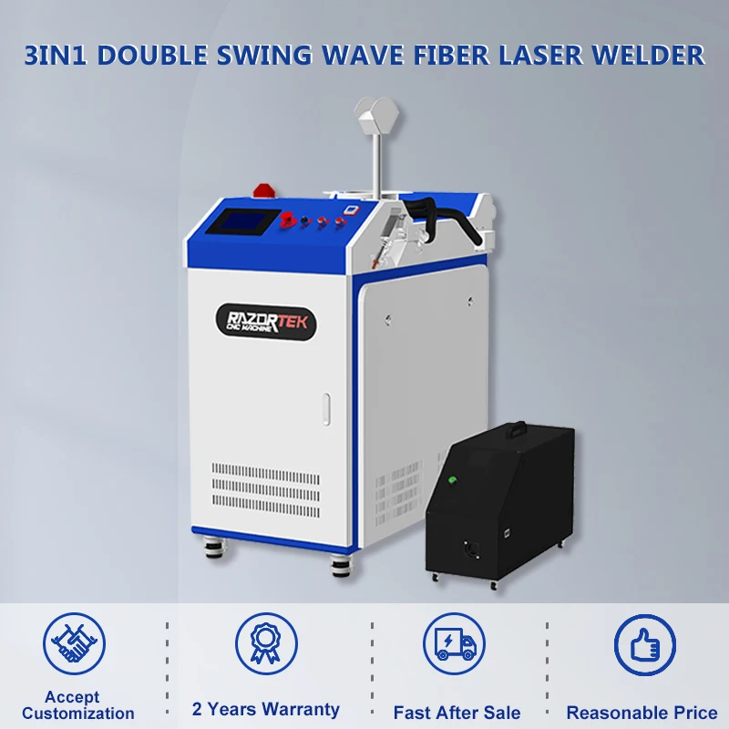 Razortek cnc Hanwei 3in1 1.5kw Laser Welding Machine Automatic Portable Fiber Laser Welder Laser Soldering machine
Razortek cnc Hanwei 3in1 1.5kw Laser Welding Machine Automatic Portable Fiber Laser Welder Laser Soldering machine