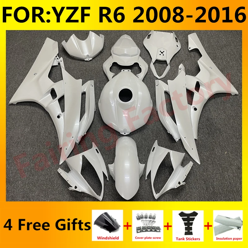 Полный комплект обтекателей для мотоцикла, подходит для YZF R6 YFZ-R6 2008 2009 2010 2011 2012 2013 2014 2015 2016, Обтекатели для кузова, белые
Полный комплект обтекателей для мотоцикла, подходит для YZF R6 YFZ-R6 2008 2009 2010 2011 2012 2013 2014 2015 2016, Обтекатели для кузова, белые