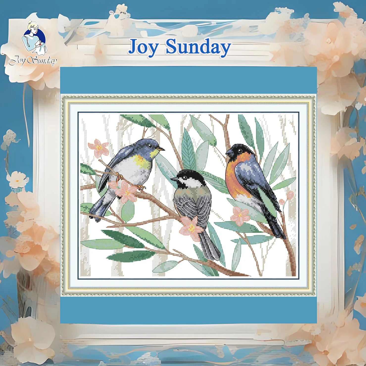 Joy Sunday Pre-printed Cross Stitch Kit Easy Pattern Aida Stamped Fabric Embroidery Set-Three Little Birds 6
Joy Sunday Pre-printed Cross Stitch Kit Easy Pattern Aida Stamped Fabric Embroidery Set-Three Little Birds 6