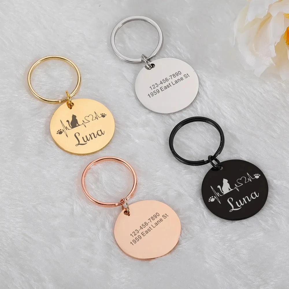 1 pc lovely cat Tag Laser Engraving Pet Engraved Record Tel Address For Kitten or cats
1 pc lovely cat Tag Laser Engraving Pet Engraved Record Tel Address For Kitten or cats