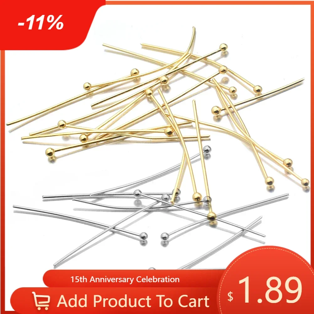 Aiovlo 50pcs/lot Length 20 30 35 40 mm Stainless Steel Ball Head Pins for Diy Jewelry Making Head Pins Findings Dia 0.6mm
Aiovlo 50pcs/lot Length 20 30 35 40 mm Stainless Steel Ball Head Pins for Diy Jewelry Making Head Pins Findings Dia 0.6mm