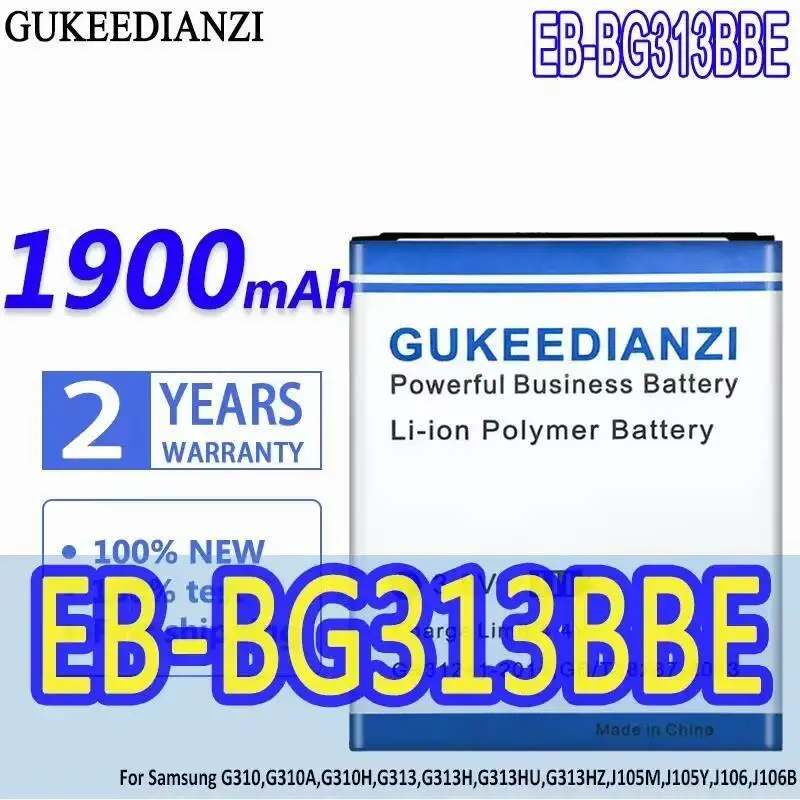 Аккумулятор для мобильного телефона EB-BG313BBE 1900 мАч для Samsung G310 G310A G310H G313 G313H G313HU G313HZ J105M J105Y J106 J106B 
Аккумулятор для мобильного телефона EB-BG313BBE 1900 мАч для Samsung G310 G310A G310H G313 G313H G313HU G313HZ J105M J105Y J106 J106B