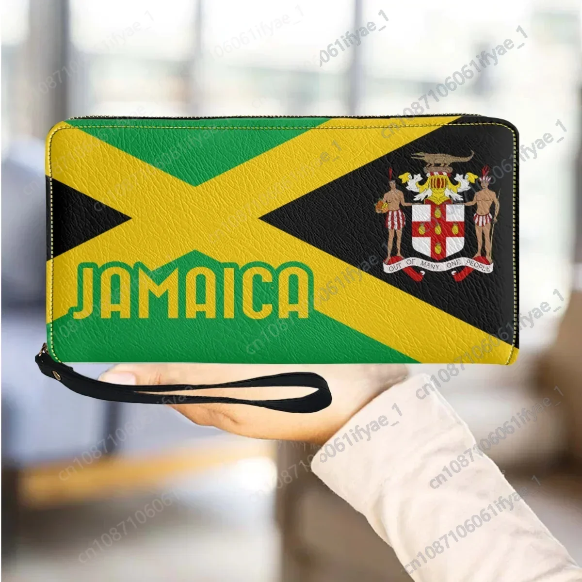 Jamaican Flag Pattern Women's Wallets Casual Purse with Zipper Luxury Designer Slim Female Card Holder Wrist Strap Change Case
Jamaican Flag Pattern Women's Wallets Casual Purse with Zipper Luxury Designer Slim Female Card Holder Wrist Strap Change Case
