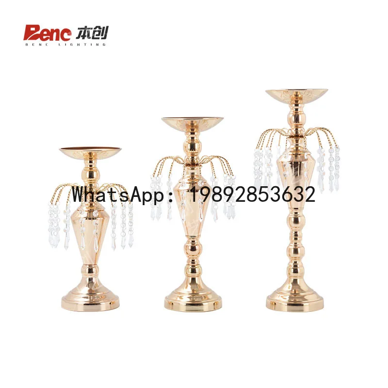 PYJ light luxury crystal wedding props home decoration gold candlestick metal handicraft ornament
PYJ light luxury crystal wedding props home decoration gold candlestick metal handicraft ornament