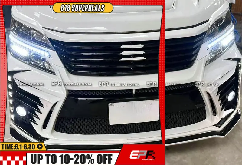 For Toyota Vellfire 20 Series AH20 SLKB Type Front Bumper Car Body Kit Exterior Trim Parts
For Toyota Vellfire 20 Series AH20 SLKB Type Front Bumper Car Body Kit Exterior Trim Parts