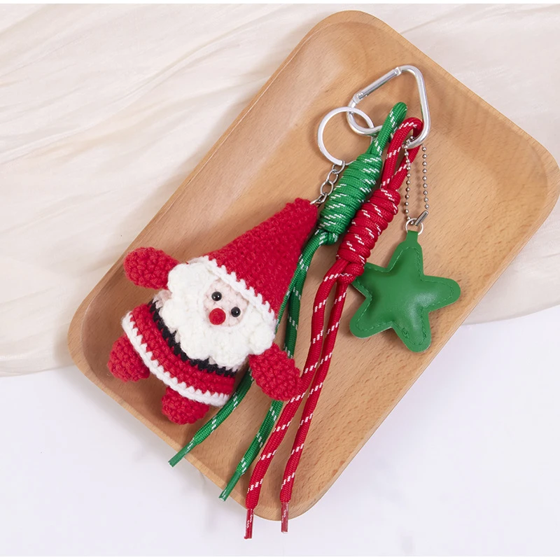 Fashion Christmas Bag Charm New Knitted Santa Claus Five-pointed Star Keychain Pendants Contrast Color Santa Hat Sock Shape Gift
Fashion Christmas Bag Charm New Knitted Santa Claus Five-pointed Star Keychain Pendants Contrast Color Santa Hat Sock Shape Gift