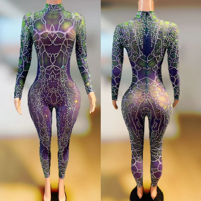 Halloween Full Rhinestones Jumpsuit Rave Outfit Women Dj Ds Cosplay Gogo Dance Costume Bar Ds Dj Stage Show Clubwear XS9422
Halloween Full Rhinestones Jumpsuit Rave Outfit Women Dj Ds Cosplay Gogo Dance Costume Bar Ds Dj Stage Show Clubwear XS9422