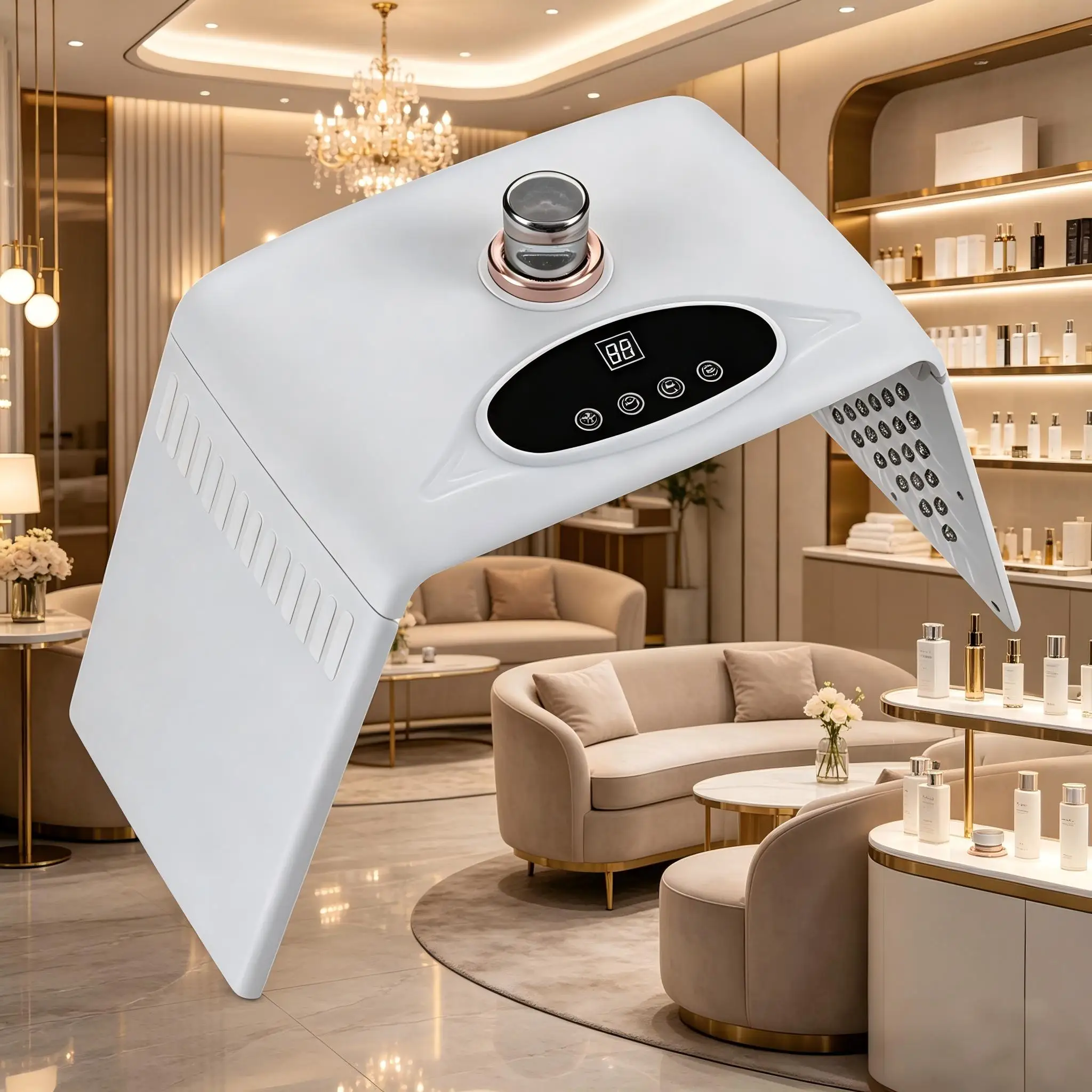 Portable 7 Color LED Photon Therapy Lamp with Humidifier Spray, Skin Whitening Rejuvenation Anti-Aging Facial Beauty Machine
Portable 7 Color LED Photon Therapy Lamp with Humidifier Spray, Skin Whitening Rejuvenation Anti-Aging Facial Beauty Machine