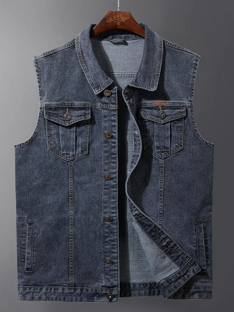 Men's Slim Fit Cowboy Vest Spring Autumn New Casual Solid Color Single Breasted with Side Seam Insert Bag
Men's Slim Fit Cowboy Vest Spring Autumn New Casual Solid Color Single Breasted with Side Seam Insert Bag