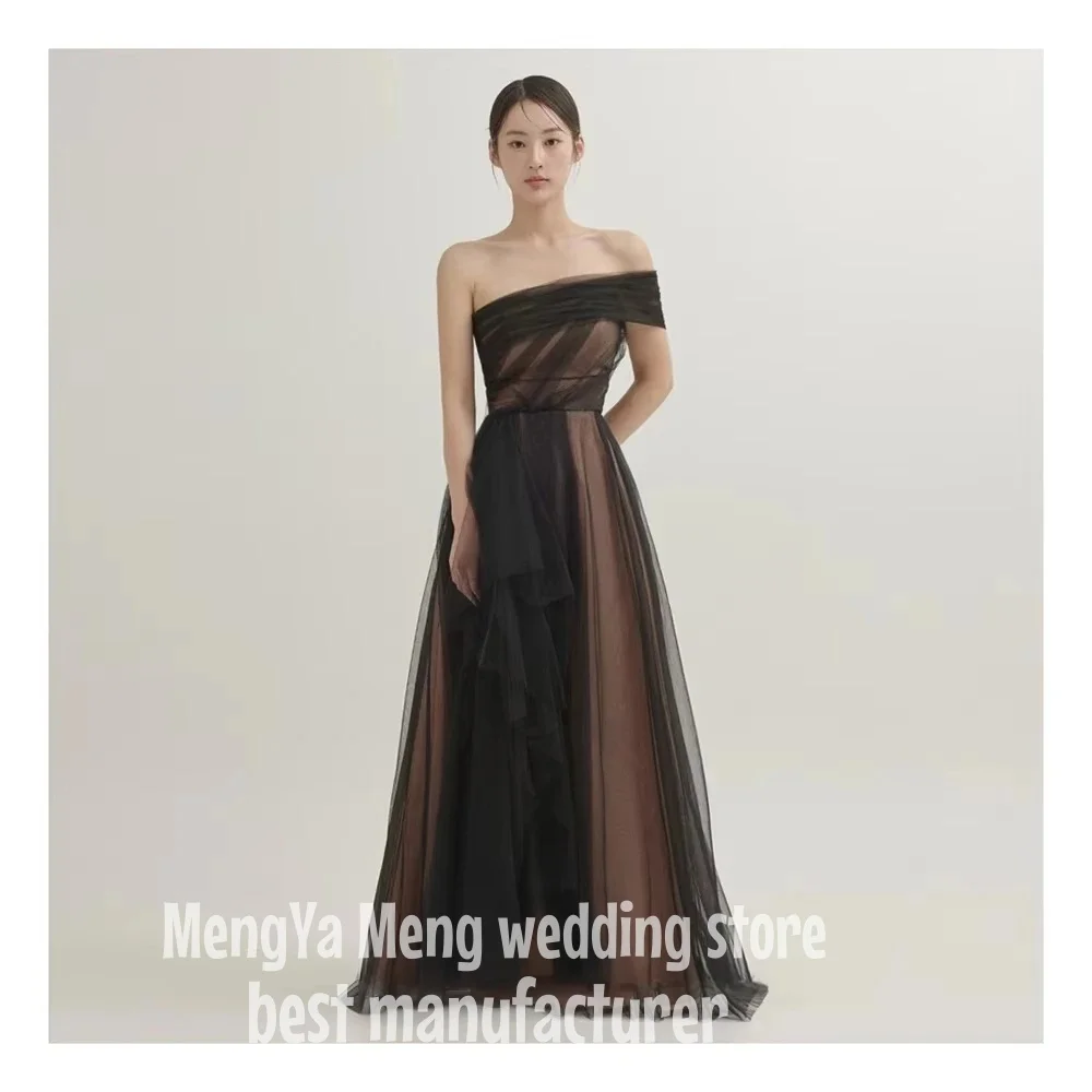 ZHUISHU Customized Simple Black Beach Korea Lady Prom Dresses Tulle One Shoulder Floor Length Formal Evening Dress 빅사이즈 파티
ZHUISHU Customized Simple Black Beach Korea Lady Prom Dresses Tulle One Shoulder Floor Length Formal Evening Dress 빅사이즈 파티