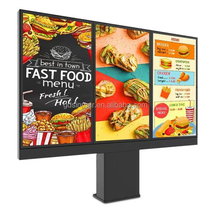 LCD Outdoor Restaurant Menu Electronic Display Board Digital Kiosk Free Standing Outdoor Advertising Boards For Drive-Thru
LCD Outdoor Restaurant Menu Electronic Display Board Digital Kiosk Free Standing Outdoor Advertising Boards For Drive-Thru