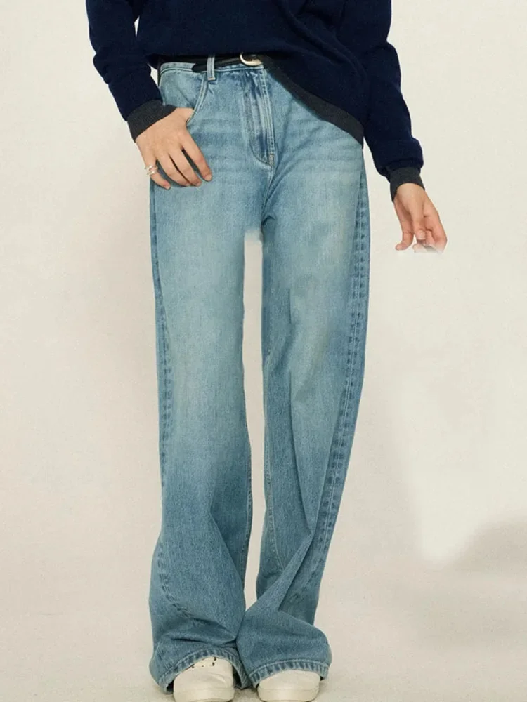 Minimalism Jeans For Women High Waist American Floor Pants All-match Denim Trousers 2025 Spring Fashion 2DC1309
Minimalism Jeans For Women High Waist American Floor Pants All-match Denim Trousers 2025 Spring Fashion 2DC1309